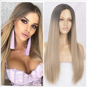 🆕️ Blonde Heat Resistant Middle Parting Wig 